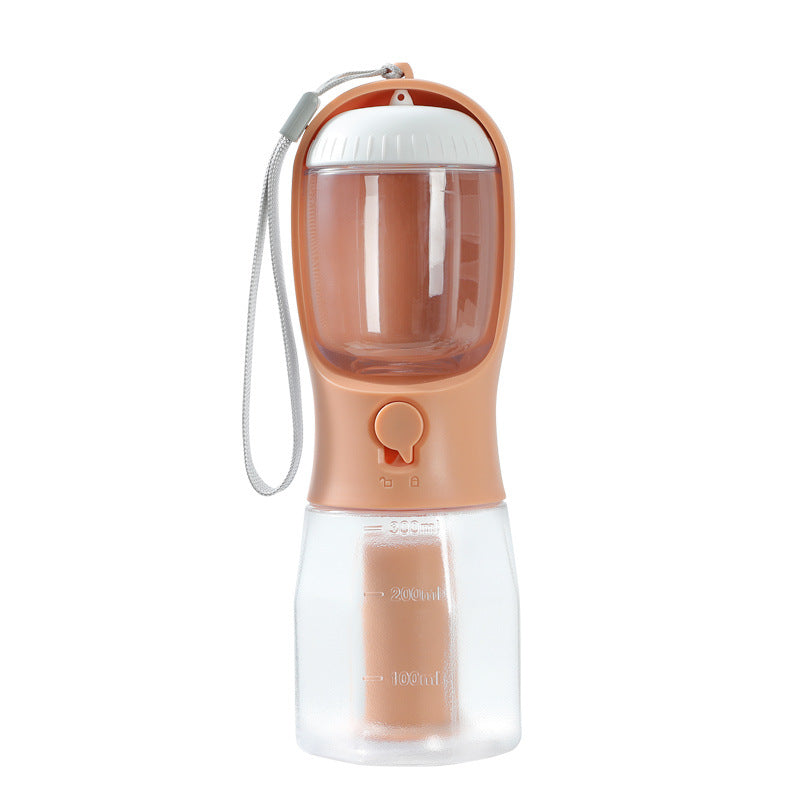 3-in-1 Dog Water Bottle — Water, Food & Waste Bags
