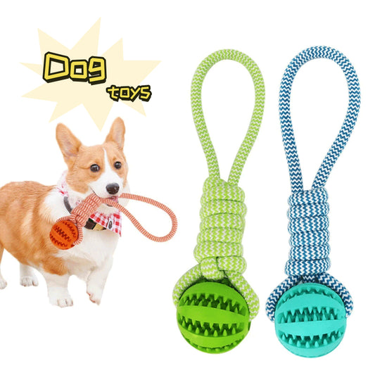 Interactive Rope Ball Dog Toy — Chew & Tug of War