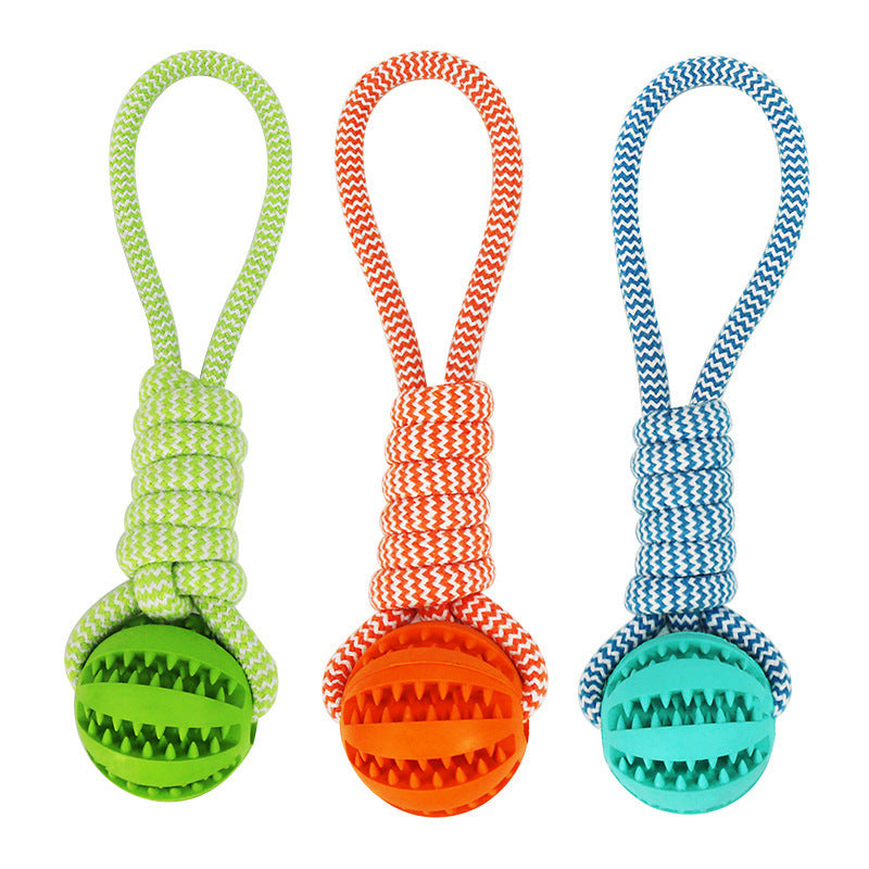 Interactive Rope Ball Dog Toy — Chew & Tug of War