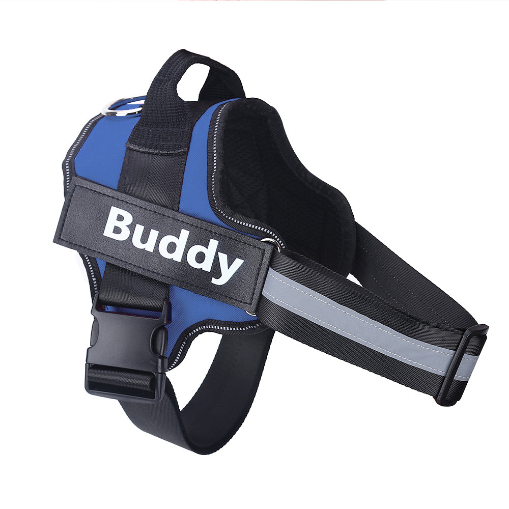 Personalised No Pull Dog Harness — Custom Name Tag