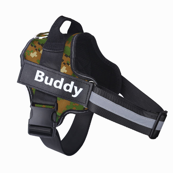 Personalised No Pull Dog Harness — Custom Name Tag