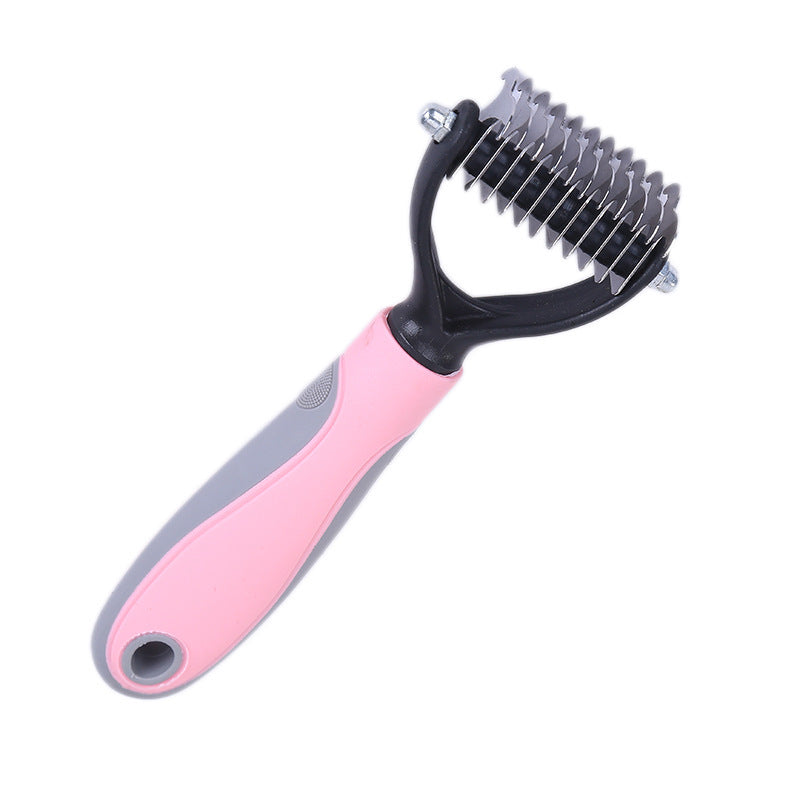 Professional Dog Dematting Comb — Removes Knots & Tangles