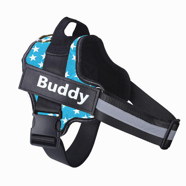 Personalised No Pull Dog Harness — Custom Name Tag