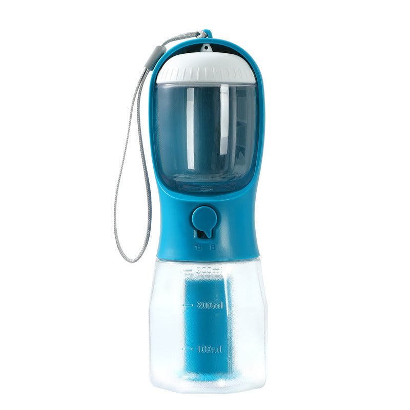 3-in-1 Dog Water Bottle — Water, Food & Waste Bags