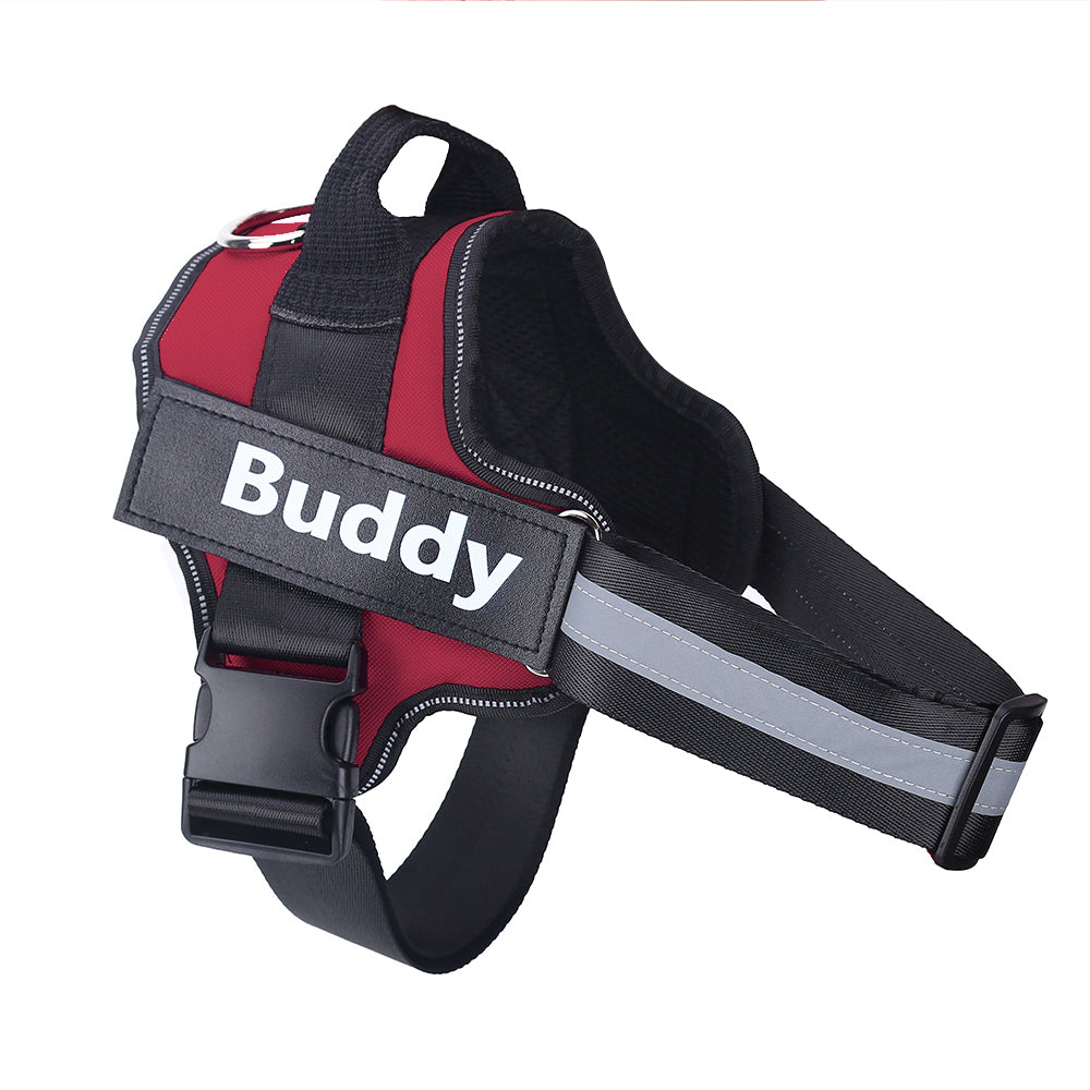 Personalised No Pull Dog Harness — Custom Name Tag