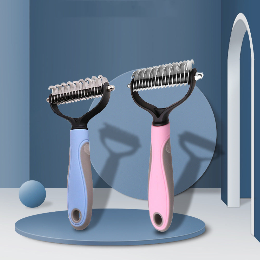 Professional Dog Dematting Comb — Removes Knots & Tangles
