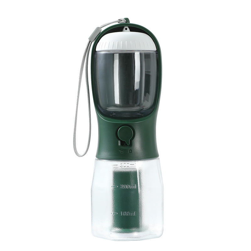 3-in-1 Dog Water Bottle — Water, Food & Waste Bags