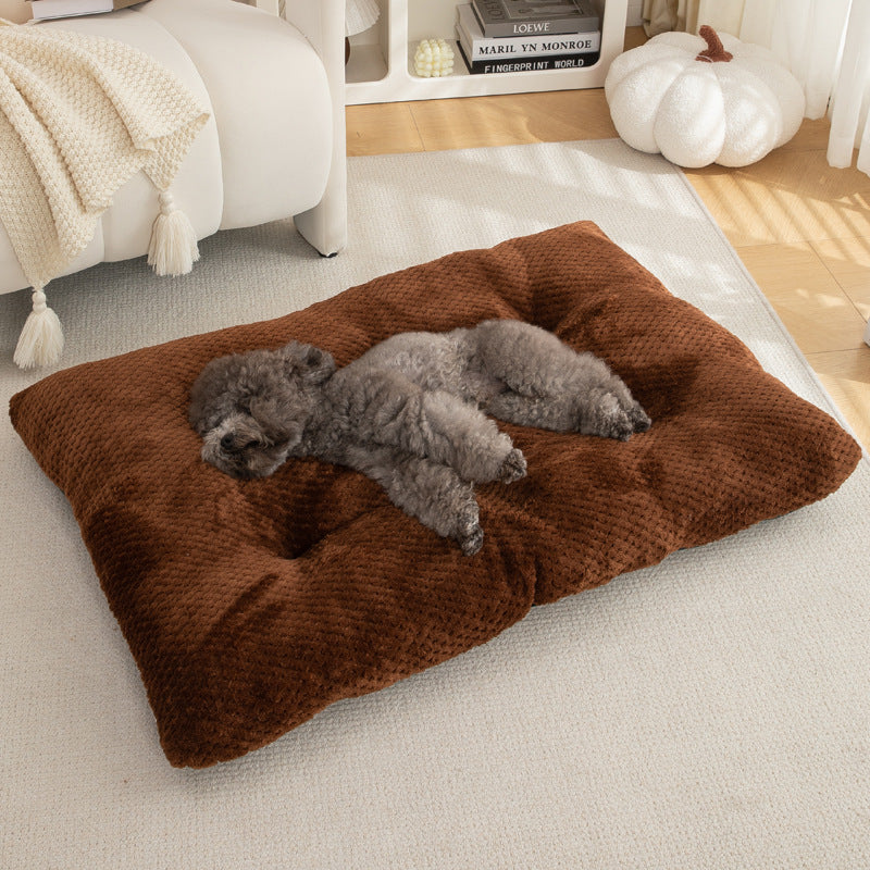 Luxury Dog Mat Bed — Soft Cushioned Pet Bed