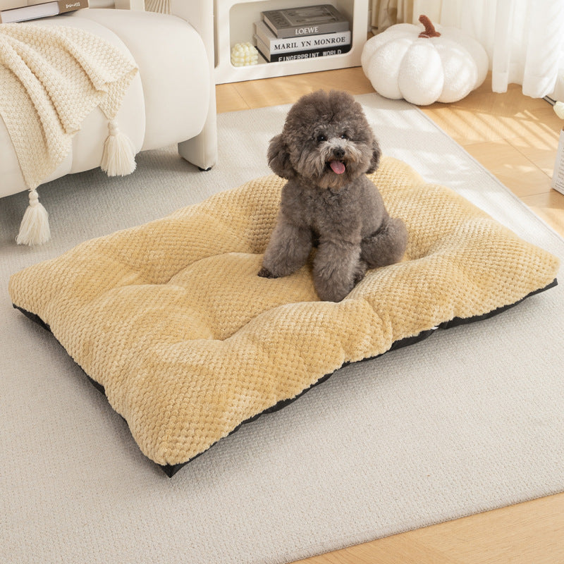 Luxury Dog Mat Bed — Soft Cushioned Pet Bed