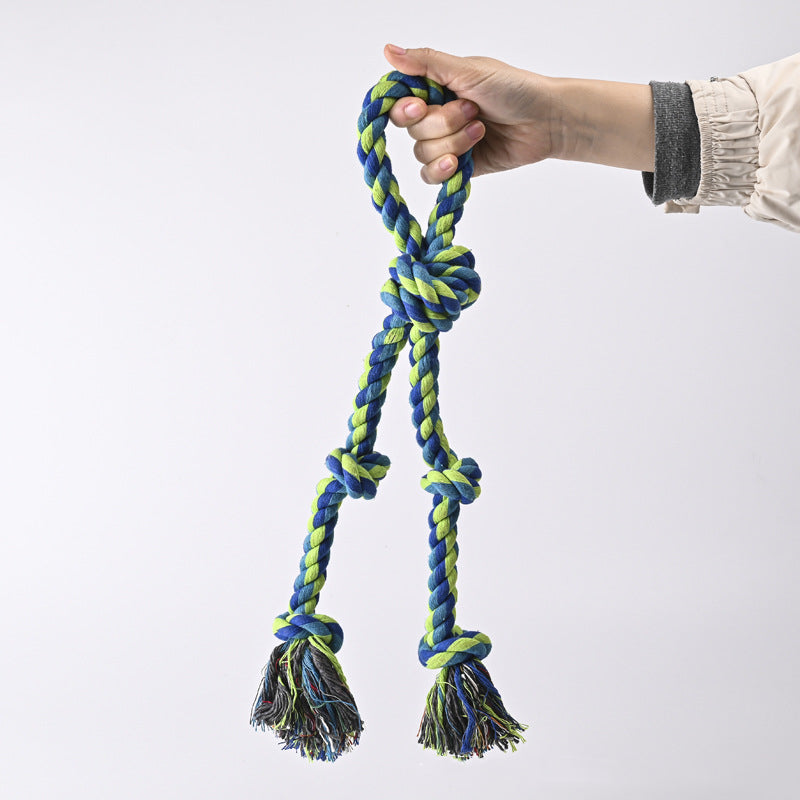 Heavy Duty Rope Knot Dog Toy — Tug of War & Dental Chew