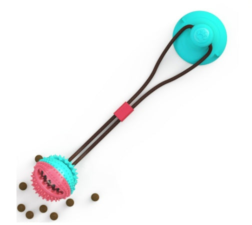 Interactive Suction Cup Dog Toy — Tug, Chew & Teeth Cleaning Ball