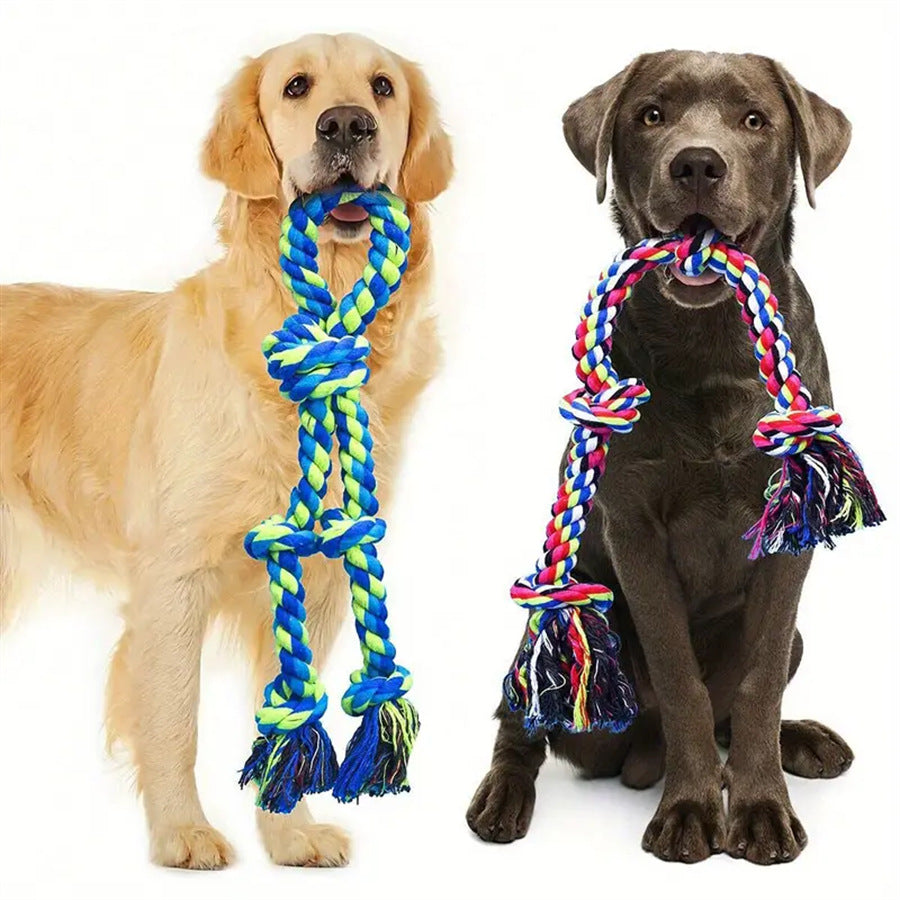 Heavy Duty Rope Knot Dog Toy — Tug of War & Dental Chew