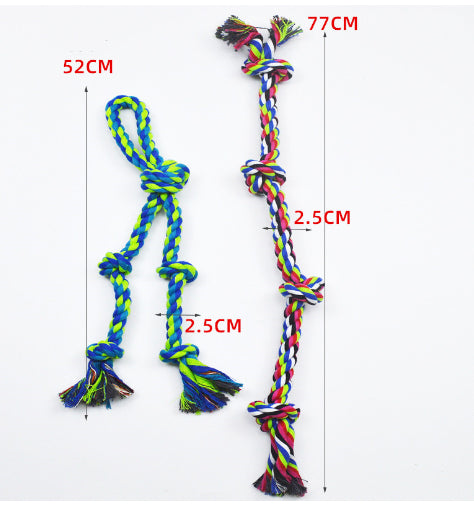 Heavy Duty Rope Knot Dog Toy — Tug of War & Dental Chew