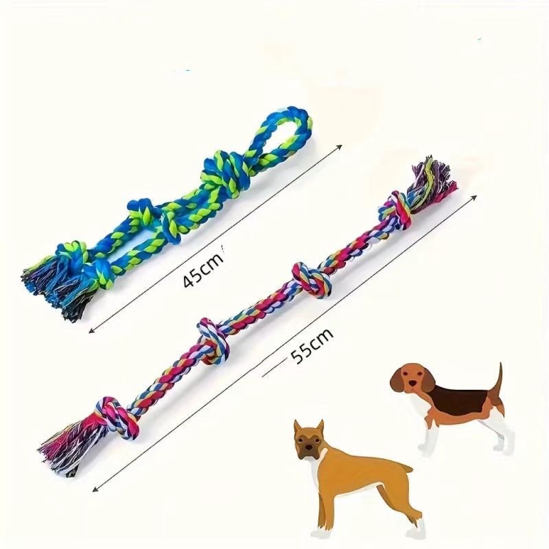 Heavy Duty Rope Knot Dog Toy — Tug of War & Dental Chew