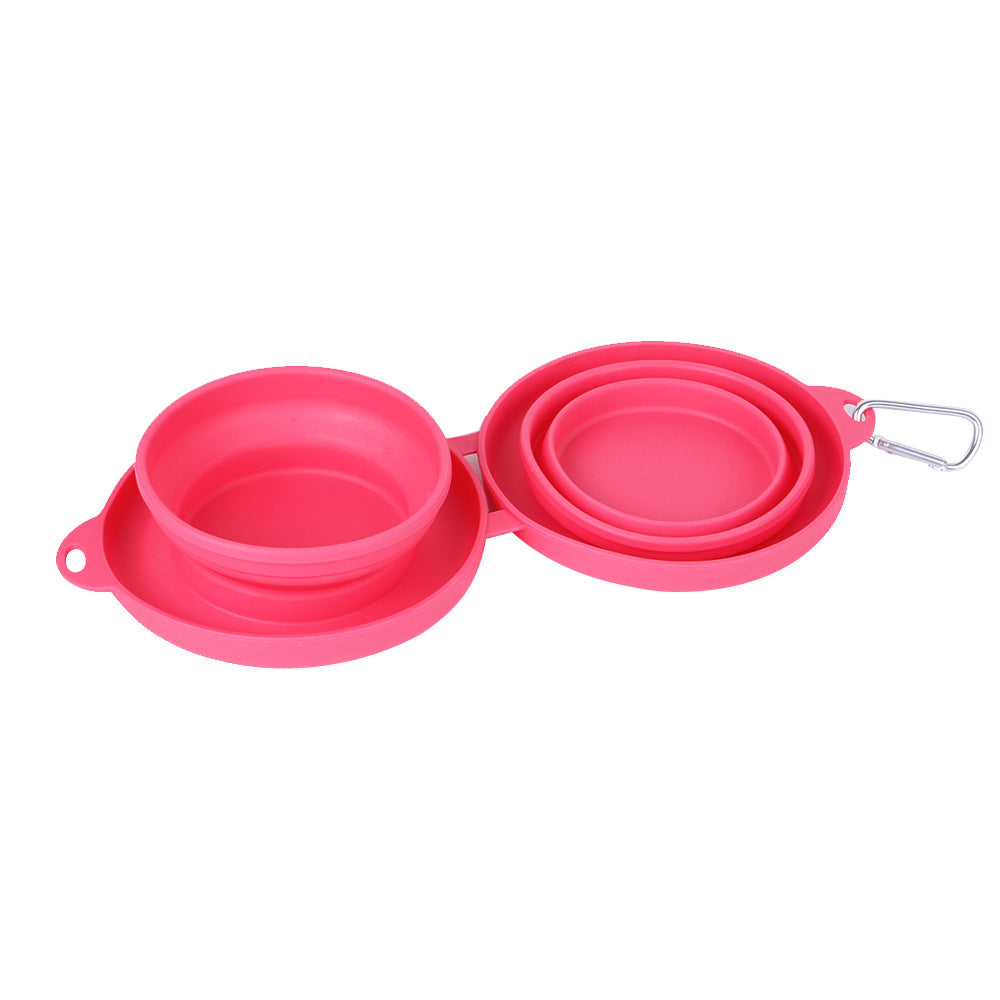 Collapsible Double Dog Bowl — Travel Feeding Set