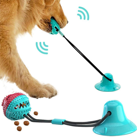 Interactive Suction Cup Dog Toy — Tug, Chew & Teeth Cleaning Ball